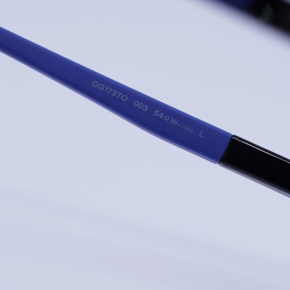 Gucci GG1737O 003 Eyeglasses Black/Blue 54mm Rectangle Frame - Picture 6 of 11